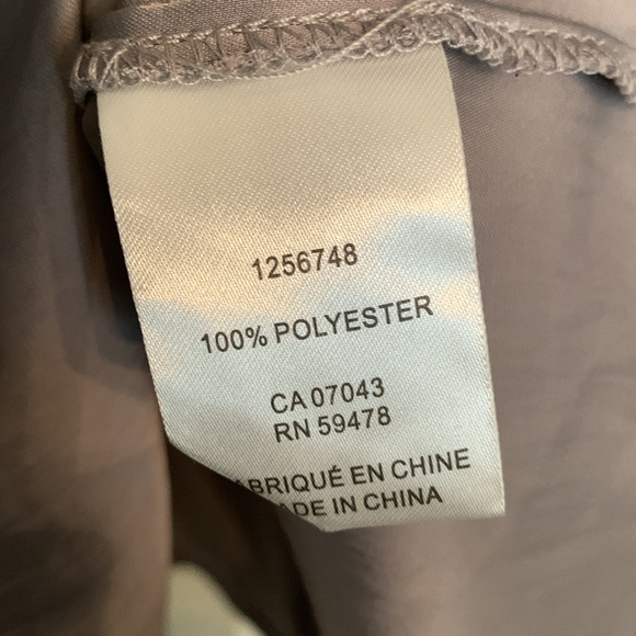 Joie Soft pearl grey mauve satin flutter sleeve blouse with gathered front - Picture 5 of 8